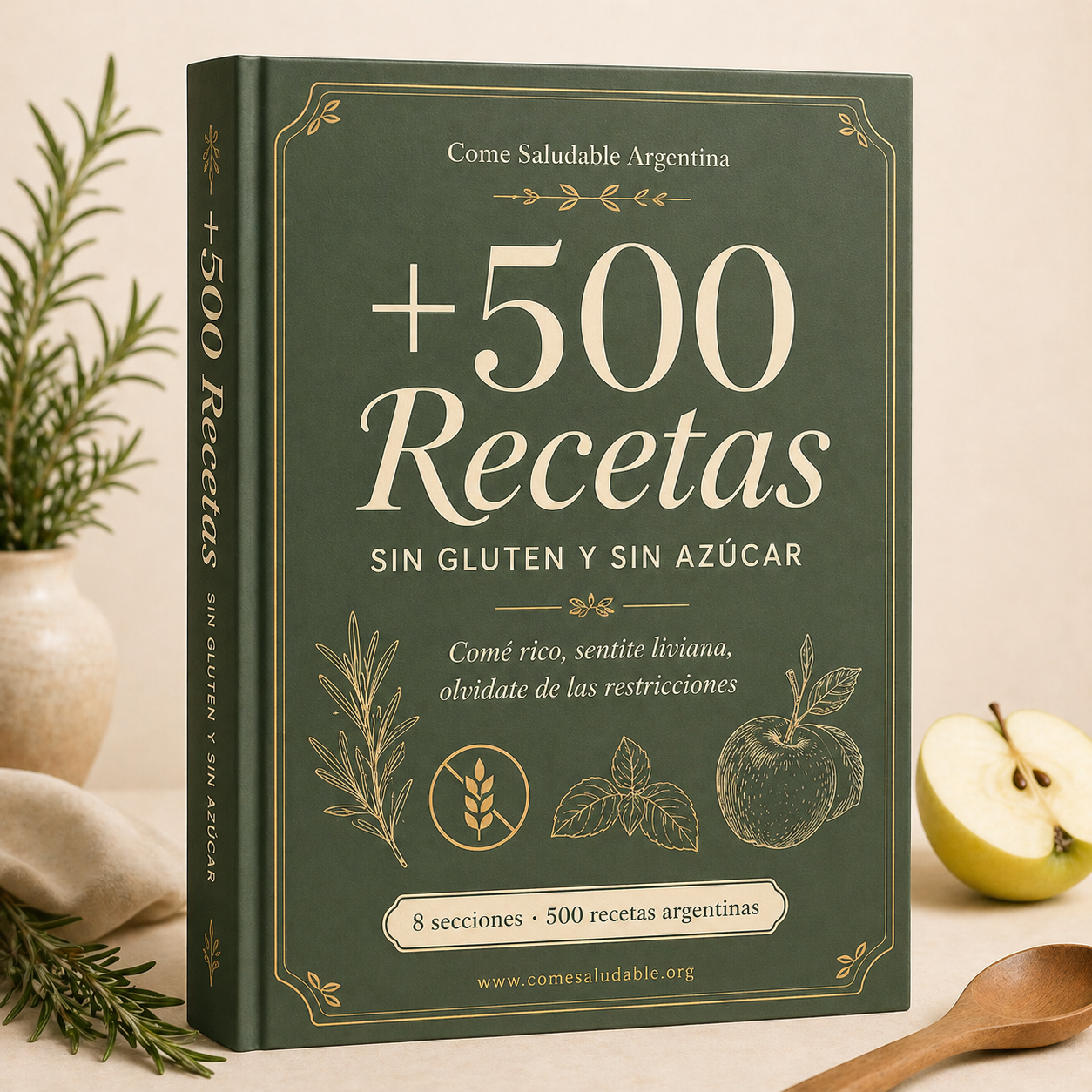 +500 Recetas Sin Gluten y Sin Azúcar