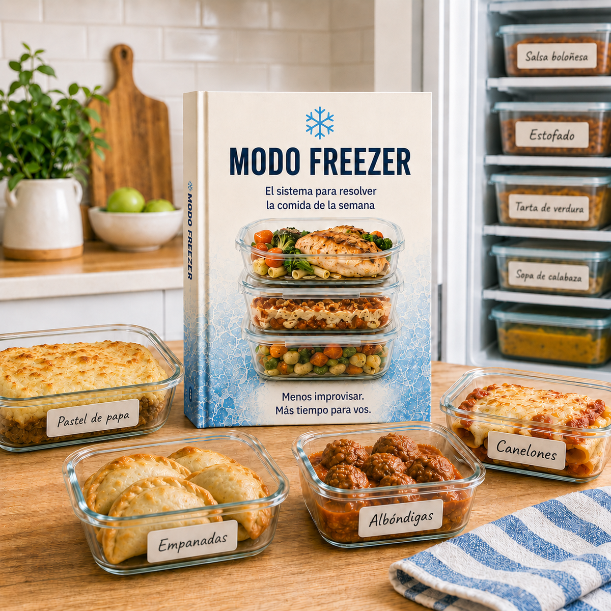 Modo Freezer: Cociná una tarde y resolvé toda la semana + 8 bonos GRATIS